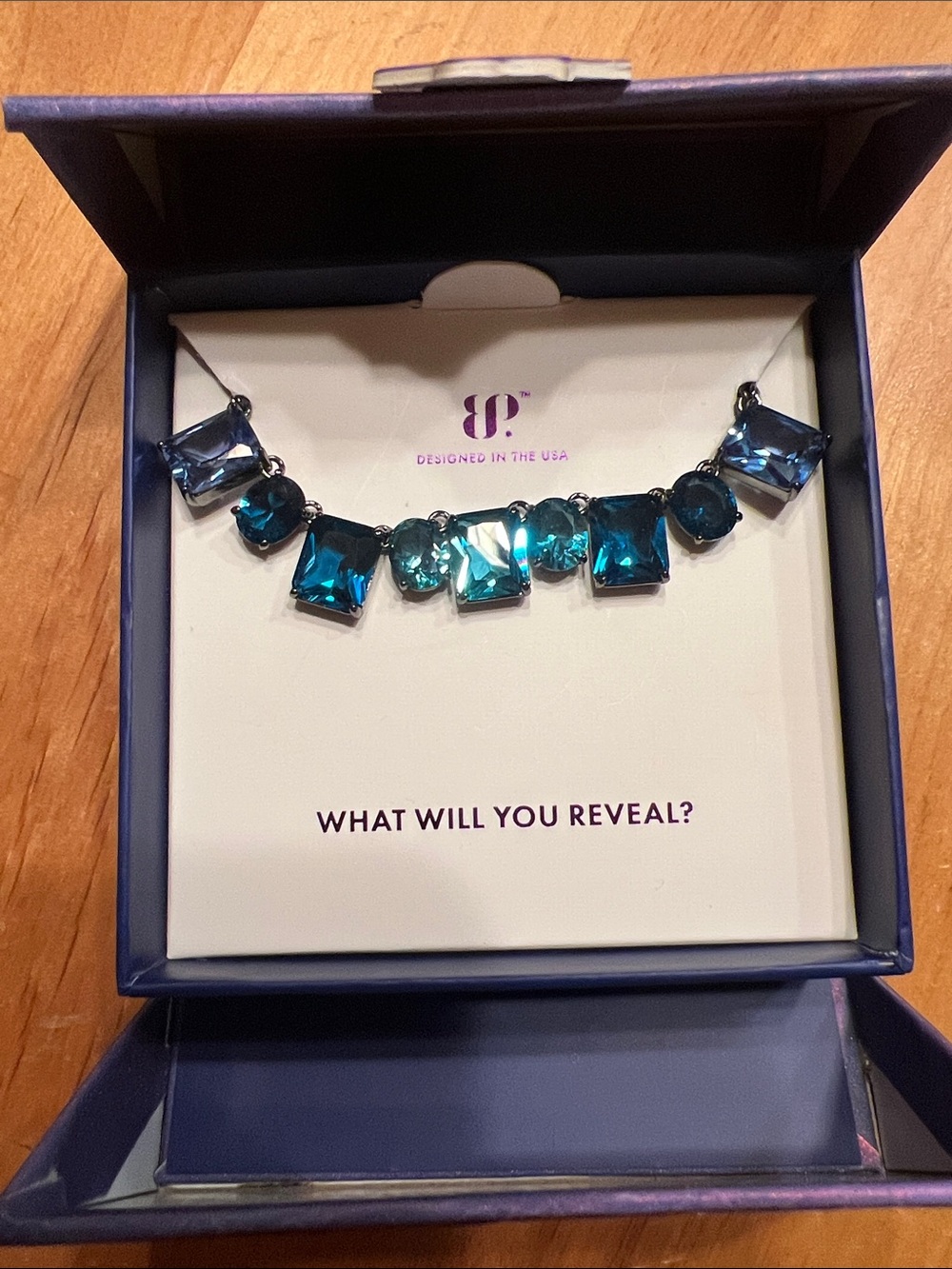 Blue Crystal Statement Necklace - BP NEW Never worn